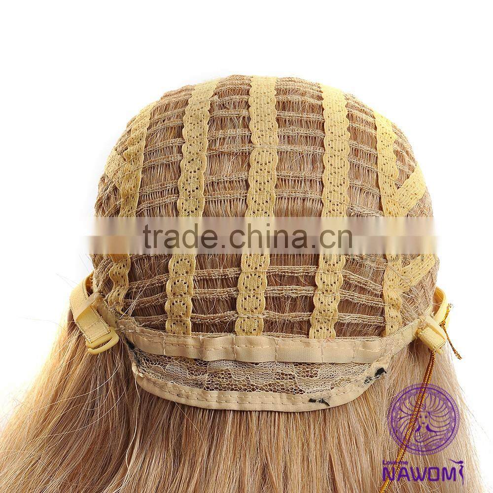 Pear flower head inclined bang long fluffy long hair wig