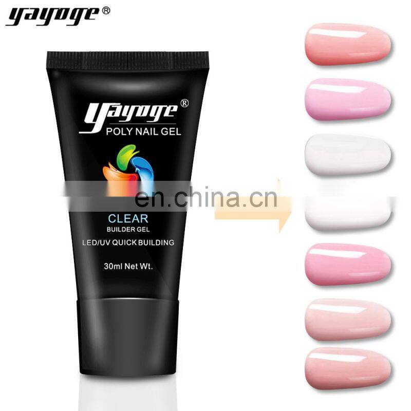 Gift Box 6Pcs Slip solution Kit Top Coat Base Coat Nail Builder Gel Poly Gel kit For Nails