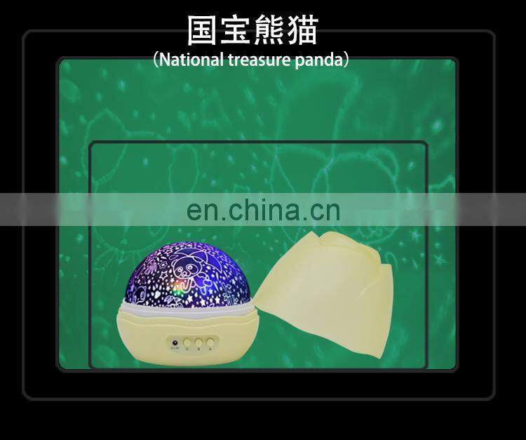 Rotary projector moon lamp led colorful night lights for kids