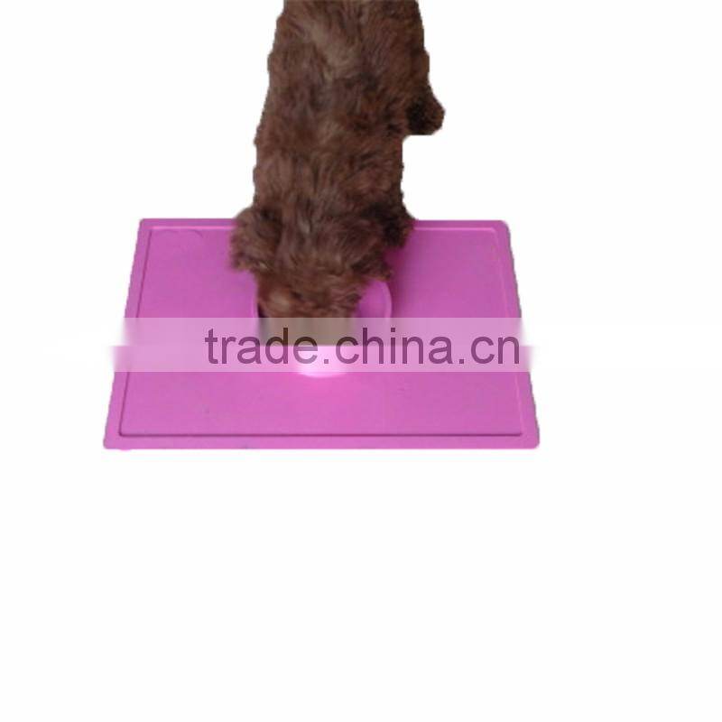 Silicone placemats table dog bowls kitchen table FDA dish pad grip with bowl