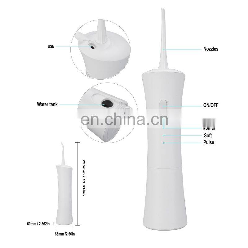 NEW Portable Traveler Handle Cordless Freedom Electric Dental Oral Irrigator 150ml Tooth Water Flosser Soft Waterproof
