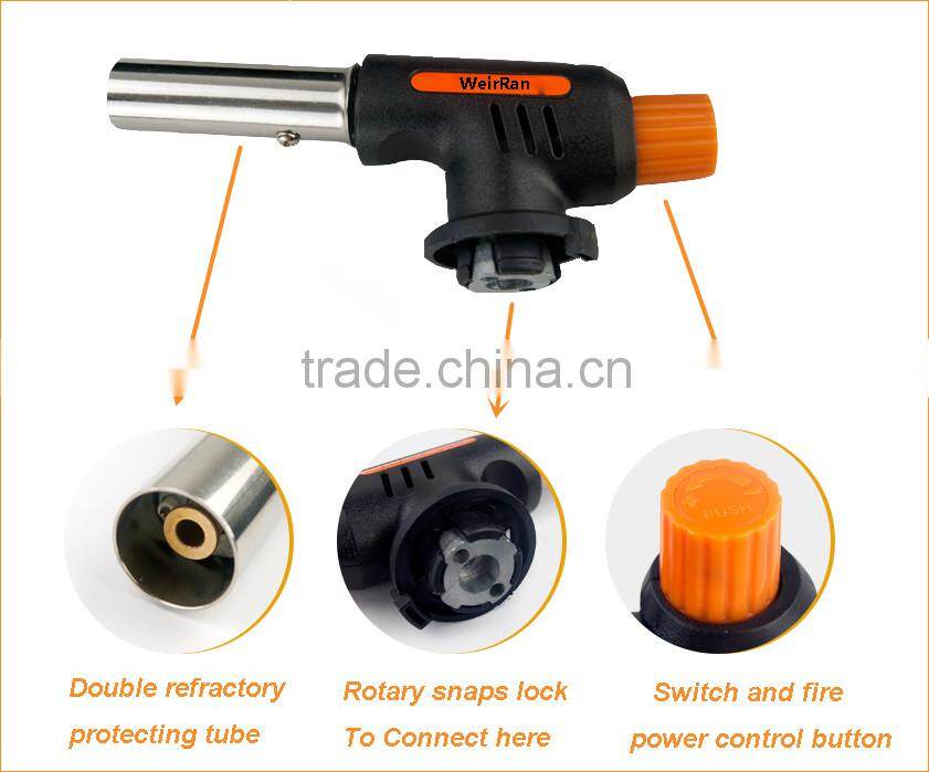 (8-91510) Wholesale Outdoor Flame Gun Lighter Portable Gas Welding Torch