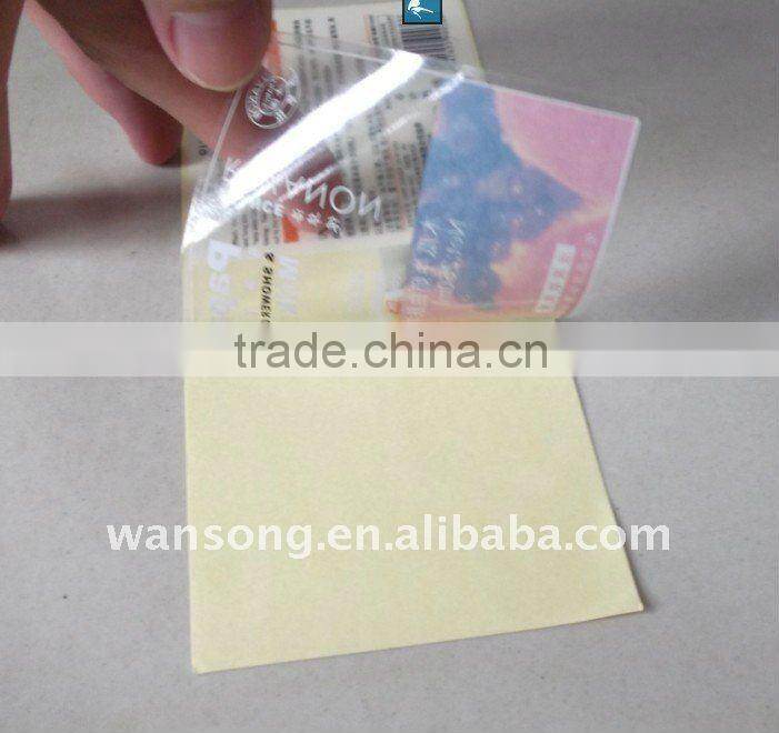 Customized size and design roll self-adhesive PVC label
