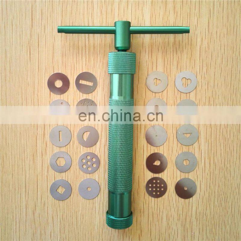 High Quality Green Clay Extruders Sculpture Gun Sugar Paste Extruder Fondant Cake Polymer Tool