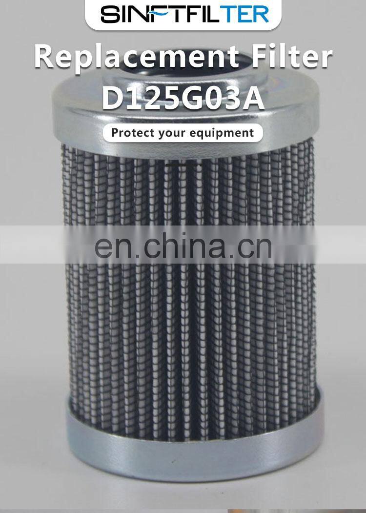 Pilot hydraulic transmission filters manufacturer D125G03A