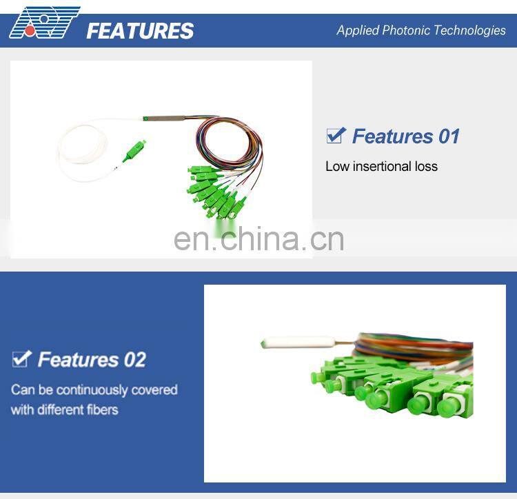 splitter plc splitter optical splitter 1*8 mini type sc/apc OEM china supplier