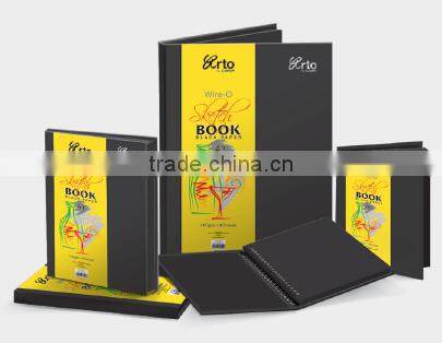 Sketch Book - Wire-O Hard Cover Black Sketch Book (CAMPAP)