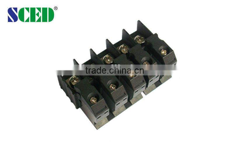 12.7mm spacing PBT brass Conduction Board feed through terminal blocks