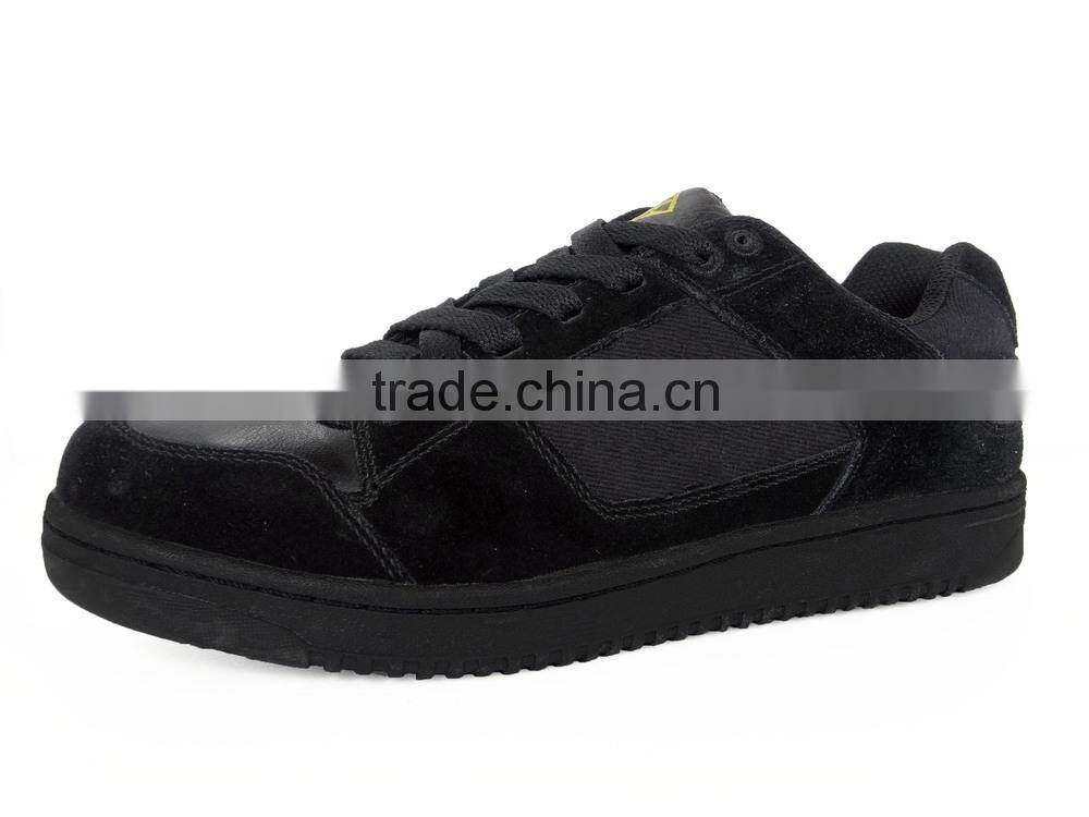 EN ISO 20345 S1P Anti-Statics Black Out Flat Sole Casual Safety Shoes