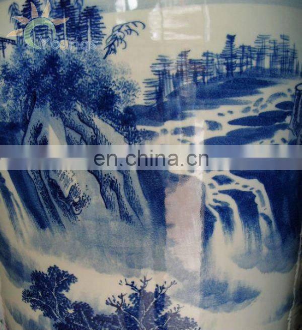 Big Ceramic Blue and white Vase Made In Jingdezhen