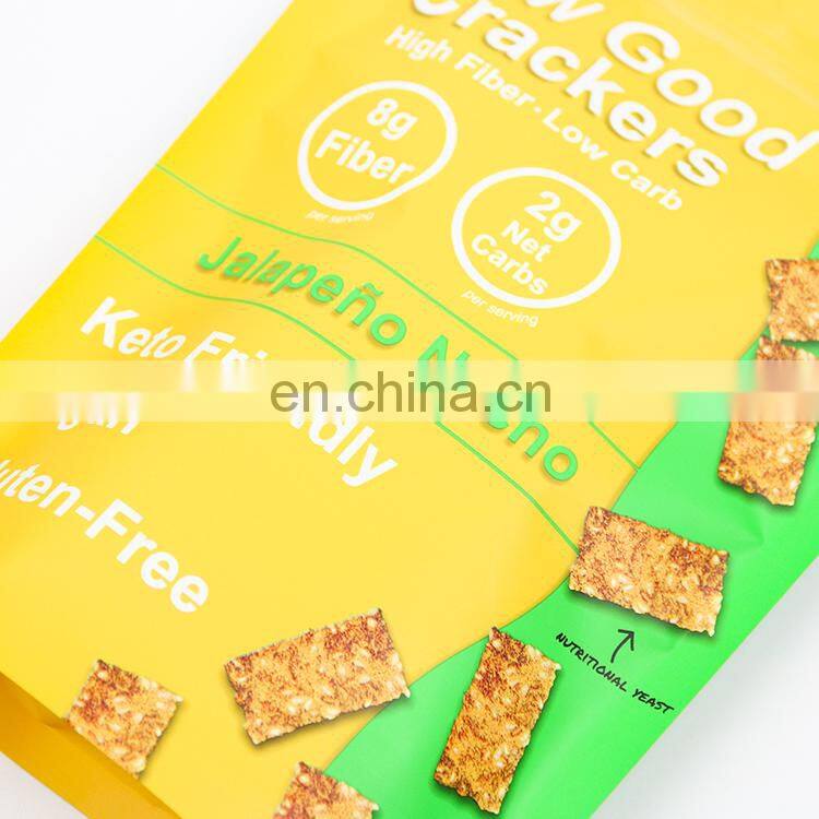 Custom printed doypack Snack food dry food stand up Aluminum plastic packaging bags