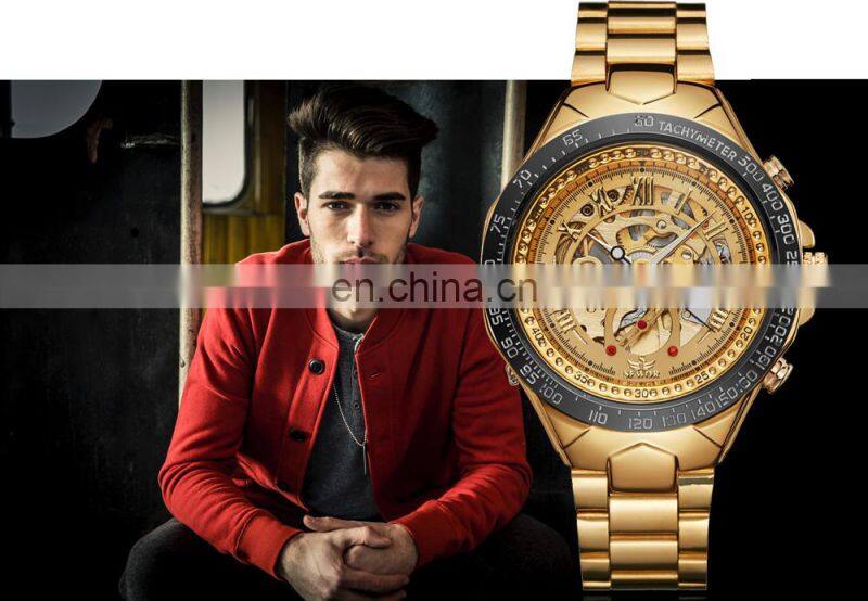 SEWOR luxury brand male mechanical automatic clock watch transparent skeleton waterproof men watches