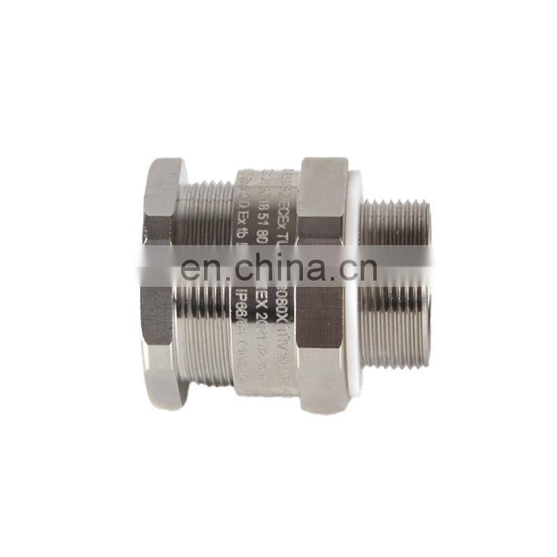 Single Sealing Flameproof Nickel Plated Shielded Brass Cable Gland For Electrical Distribution Box