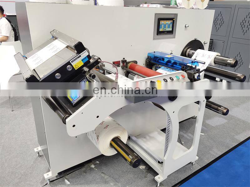 UTS320H High Speed narrow web Automatic Medicine Wine Label Cutting Machine, blank barcode sticker slitter rewinder