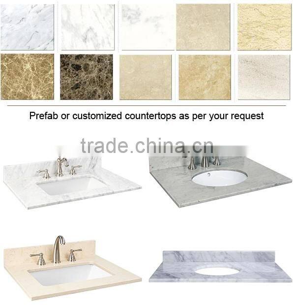 Popular Polishing Hotel Modern Design Bathroom Marble Vanity