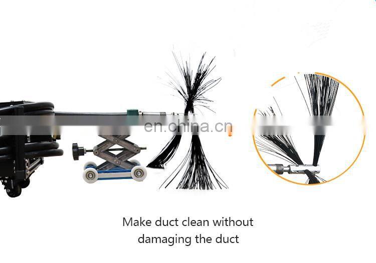 100-500mm Motor Motivation Rotating Hose Air Duct Cleaning Equipment