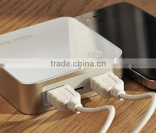 5200mAh square power bank with lcd display