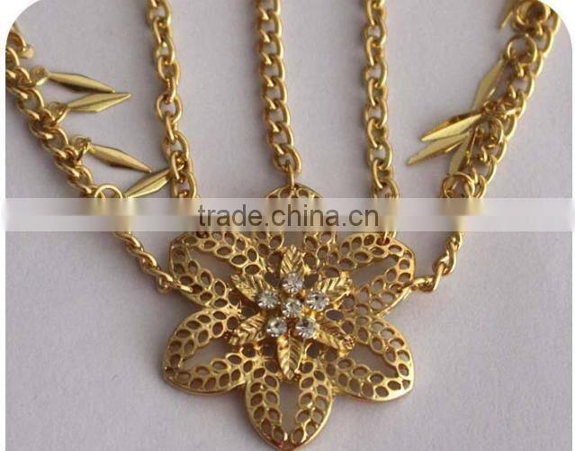 2015New Tassel ShanZuan flower leaves women Hair accessories made in China