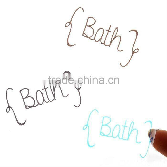 Transparent Vinyl BATH Stickers for Gift Wrap, Gift Boxes