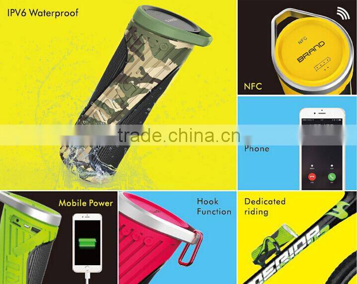 NFC Bluetooth speaker with power bank function CSR 4.0, portable, NFC, 10W, waterproof IPX5NFC Bluetooth speaker with power bank