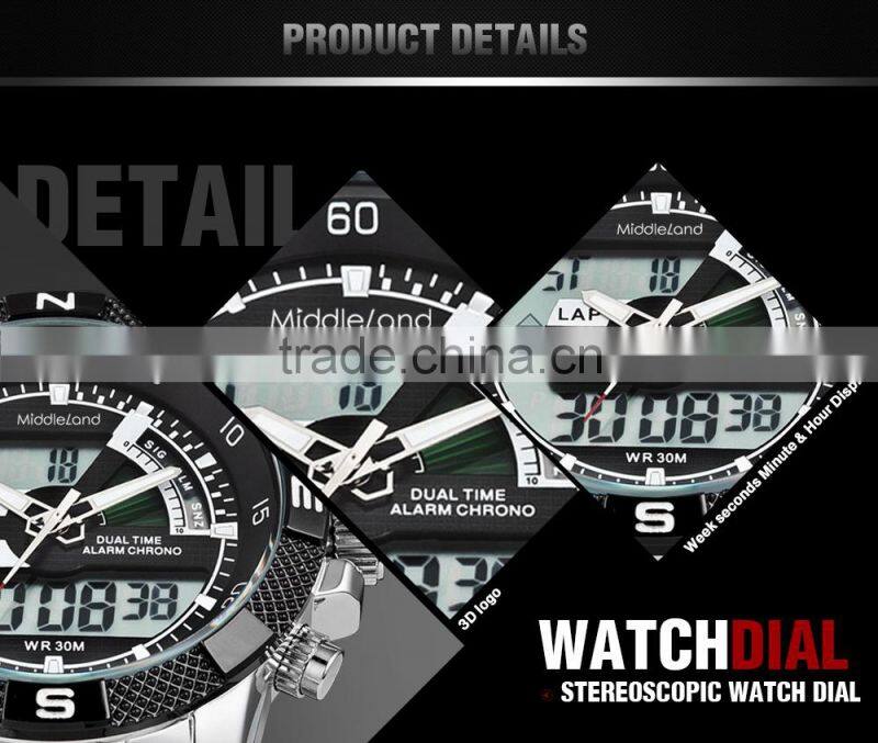2015 fashion MIDDLELAND watch watches men wrist watch high quality