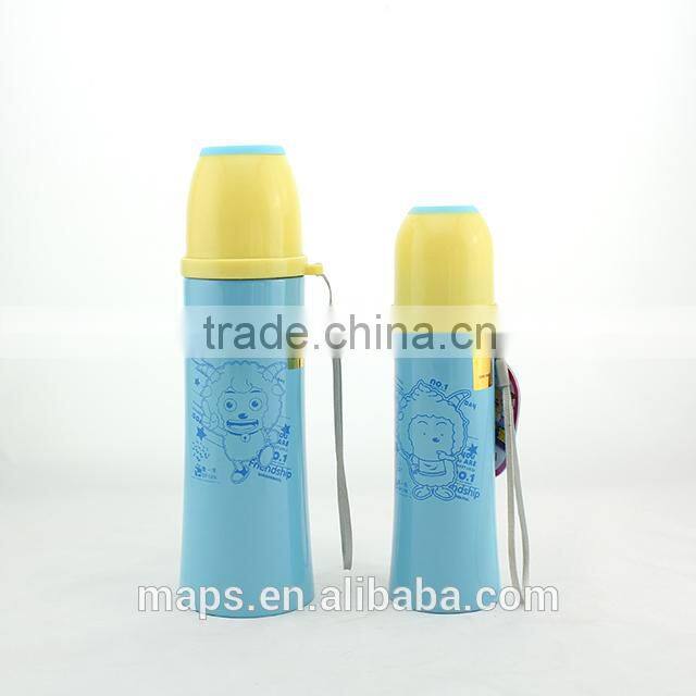 Double Wall Stainless Steel Vacuum Children Thermos Flask With Strap