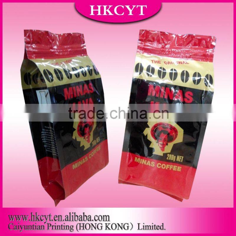 Resealable Foil Side Gusset Coffee Packaging Pouches