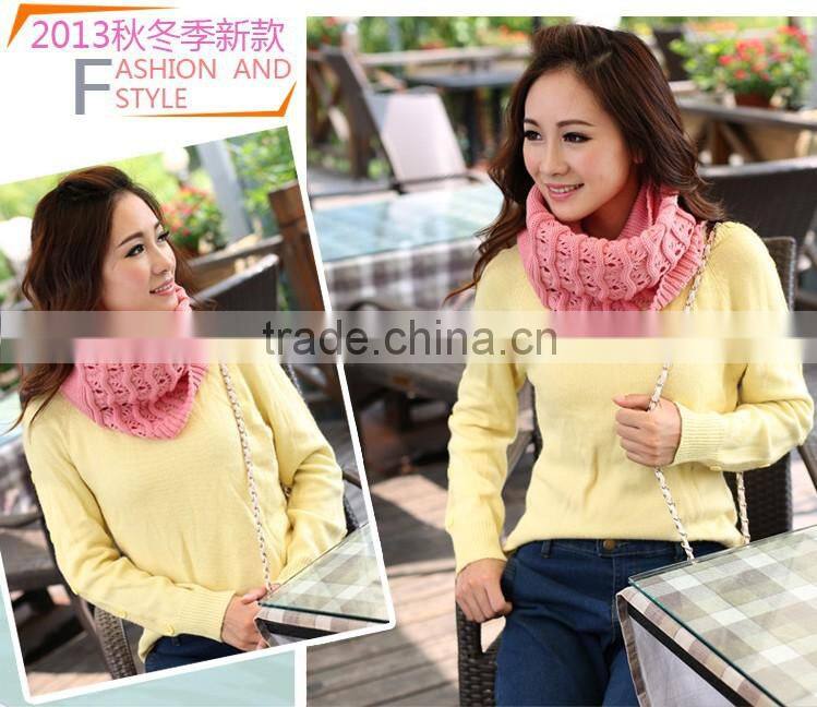 Winter Fashion Wool Chevron Circle Loop Scarf