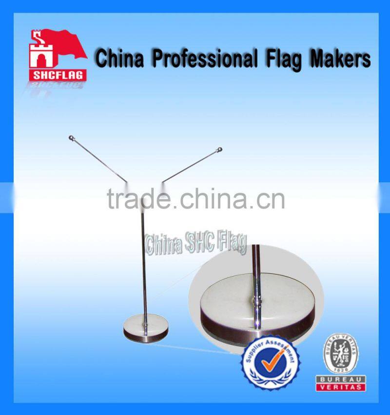 Alumium pole/wooden flag pole and stand table flag