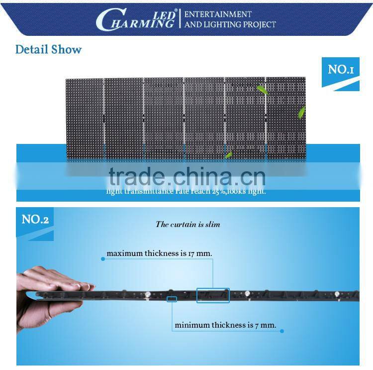 hight brightness videon wall flexible led curtain display
