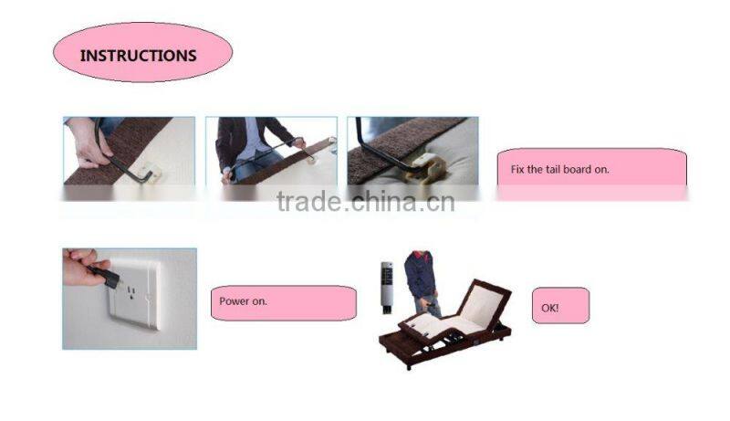 long warranty single size 38"X80" electric bed frame with OKIN motors