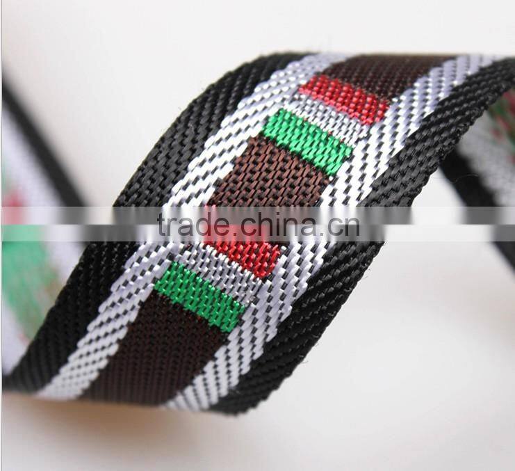 Webbing Custom Wholesale,2.5cm,Polyester Color Strap Jacquard Webbing,Luggage Apparel Accessories Webbing