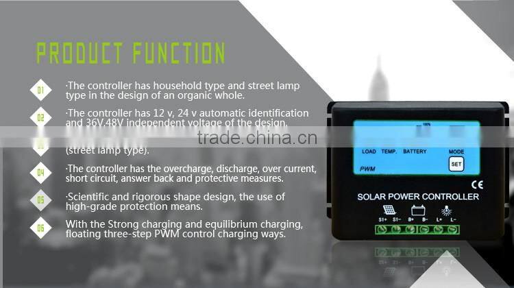 PWM Solar charge controller LED 12/24V 20A JN-T Series