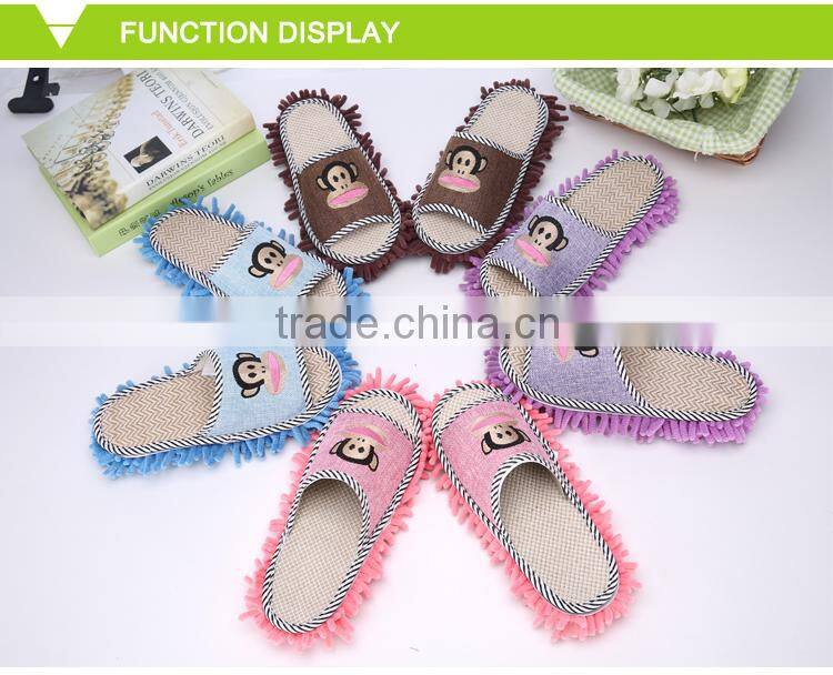 Household Cleaning Use Clean Felt Shoes Chenille Floor Cleaning Slippers With Supplier