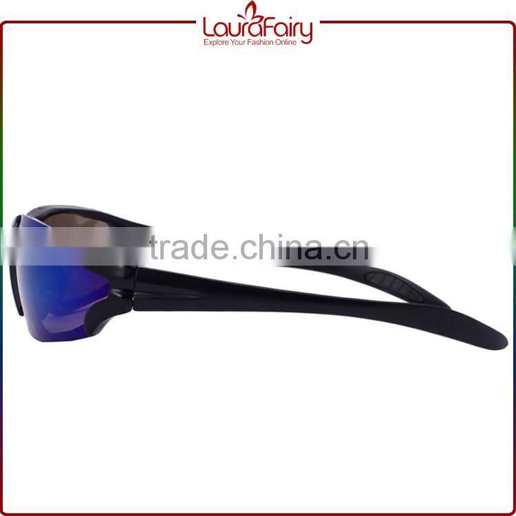 Laura Fairy Italian Brand Name Windproof Cycling Half-Rim Black Temples Running Sunglasses