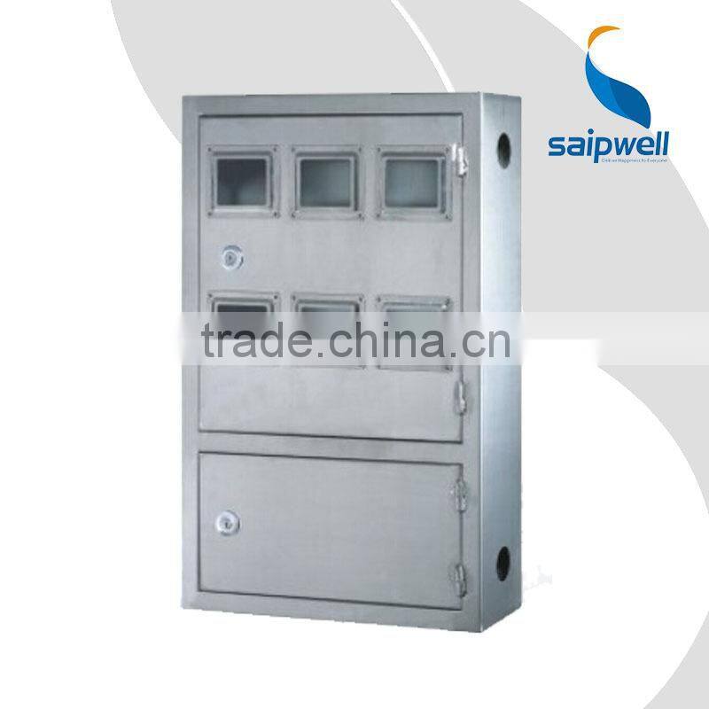 SAIP/SAIPWELL High Quality Industrial Three-Phase Stainless Steel Electric Meter Box