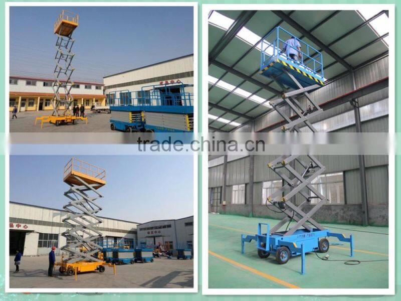 6m hydraulic mobile man scissor lift elevator