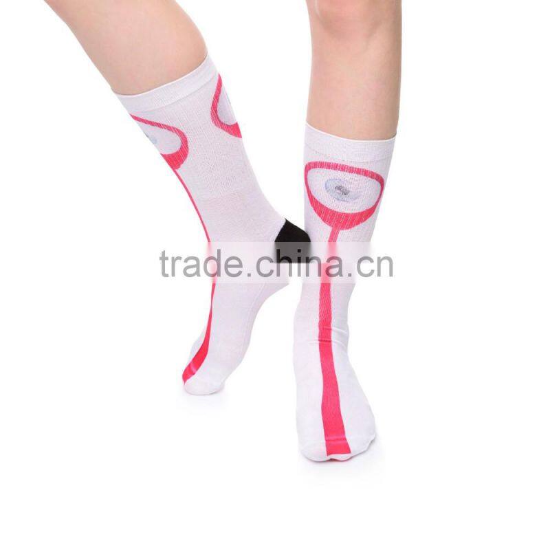 factory hot sale 3d digital full print colorful wholesale custom print socks