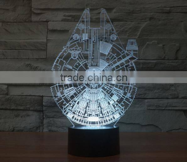 3D creative colorful night light USB-powered push-bedroom home led lights