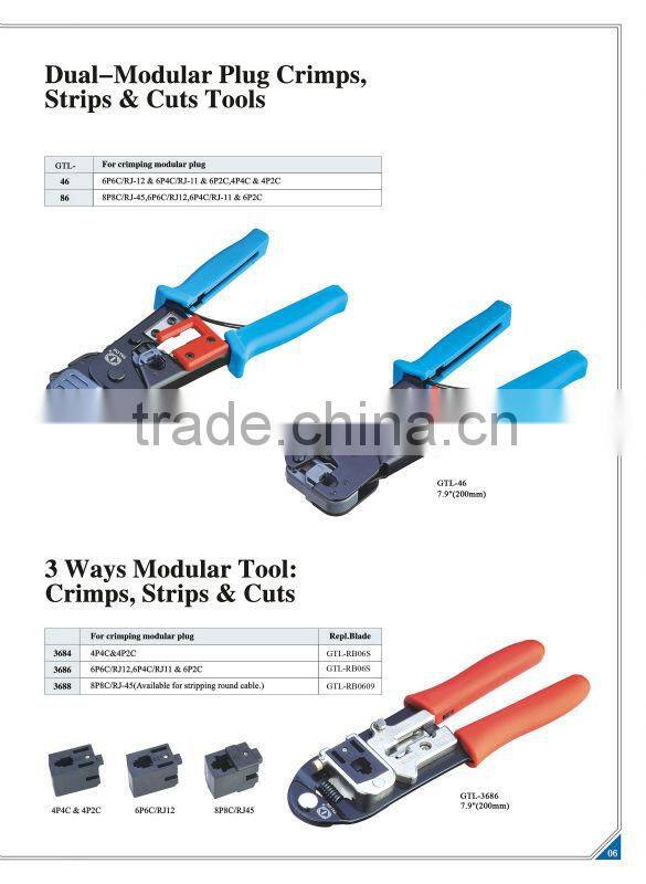 3 Ways Modular Tool:Crimps,Strips&Cuts GTL-210N
