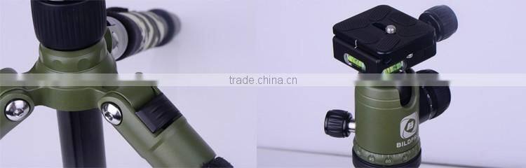 BILDPRO Best Seller Products Nature Green Tripod Camera Army Aluminum Tripod For Outdoor Photography