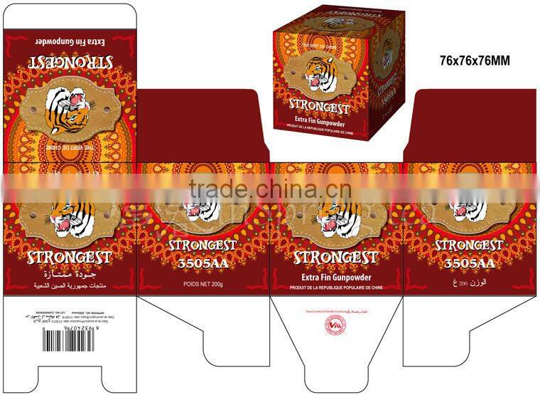 STRONGEST Chinese Green Tea Extra fin Gunpowder 3505AA