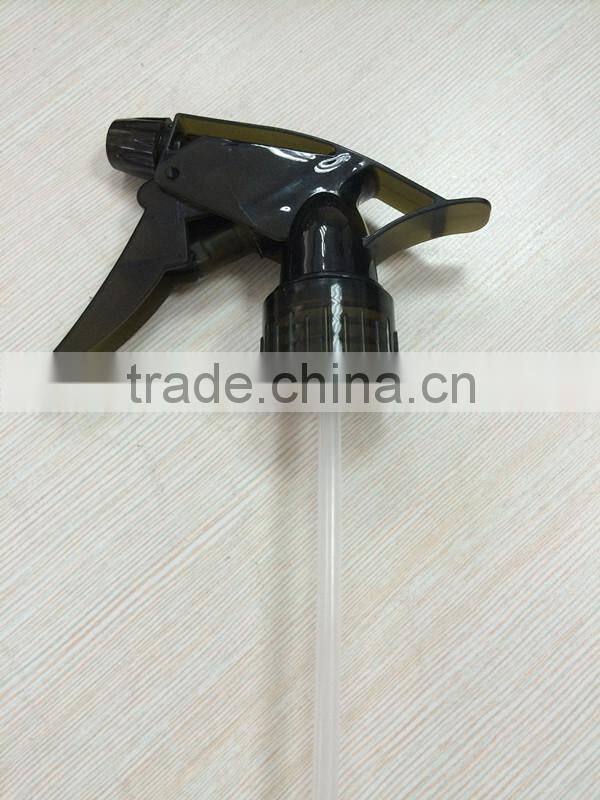 black empty plastic bottles with trigger sprayers