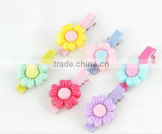 flower plastic hair clip kids hair accessories set