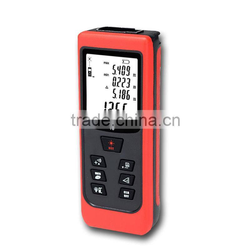 Range Finder Accuracy 2mm 40m 131ft Laser Distance Meter Area Volume Measurer