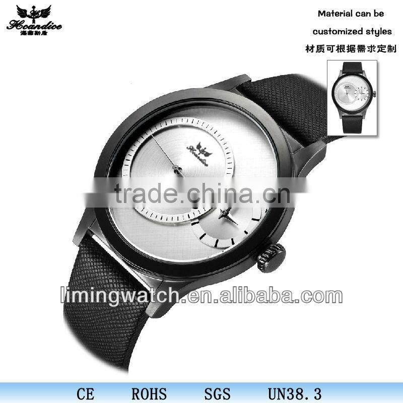 SP-2404 Black leather strap silver dial orient wrist watch