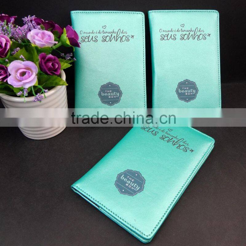 new arrival green faux leather custom passport holder