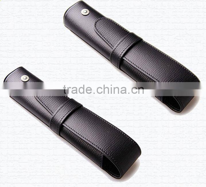 real leather pen holder pouch case in multi color with logo,pen bag leather