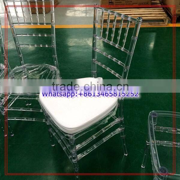 Transparent Crystal Clear Resin Plastic Event Rental Chiavari Chair