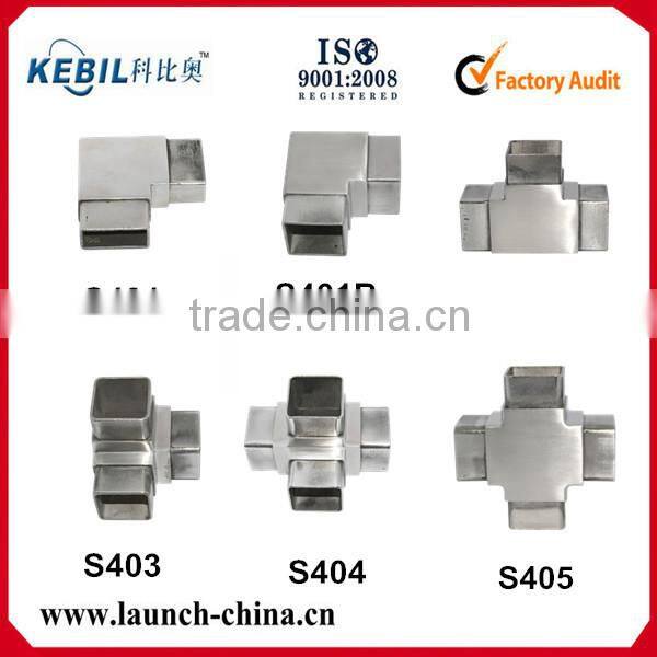 steel tube corner connectors for balcony / terrace deck railing baluster